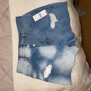 NWT Half Bleached Pacsun Lightwash Denim Shorts